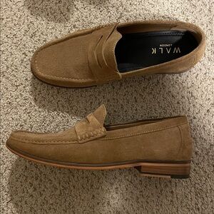 WALK London Tan Suede Loafers